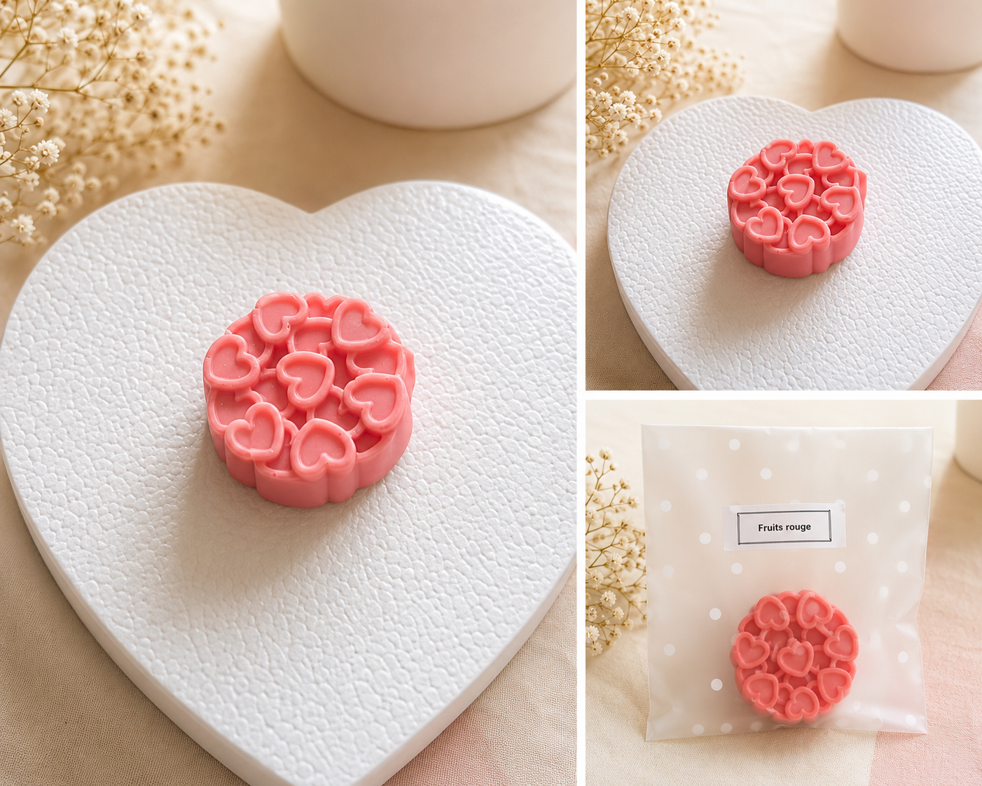Fondant parfumé Cœurs –fruits rouge