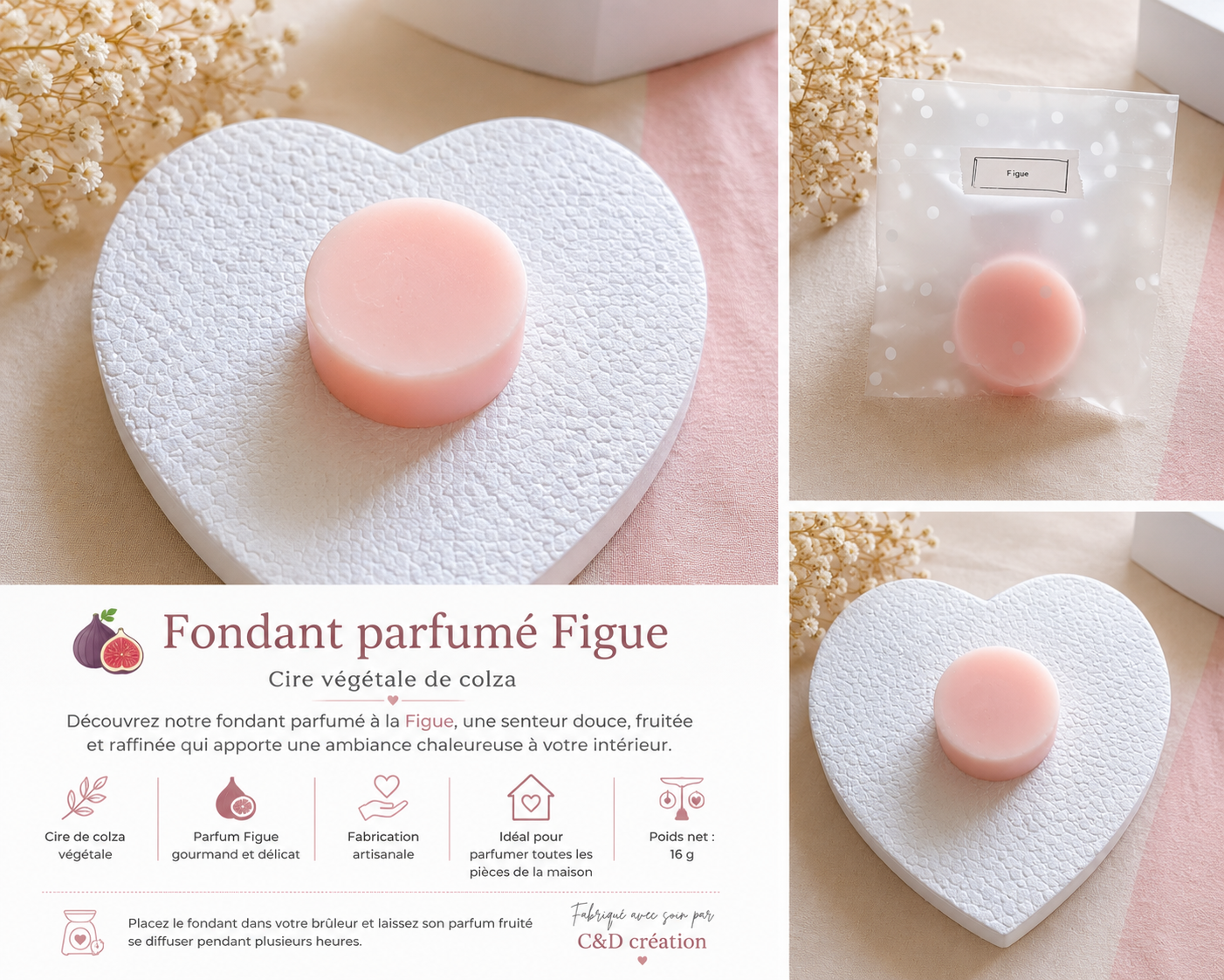 Fondant parfumé Figue – Cire végétale de colza
