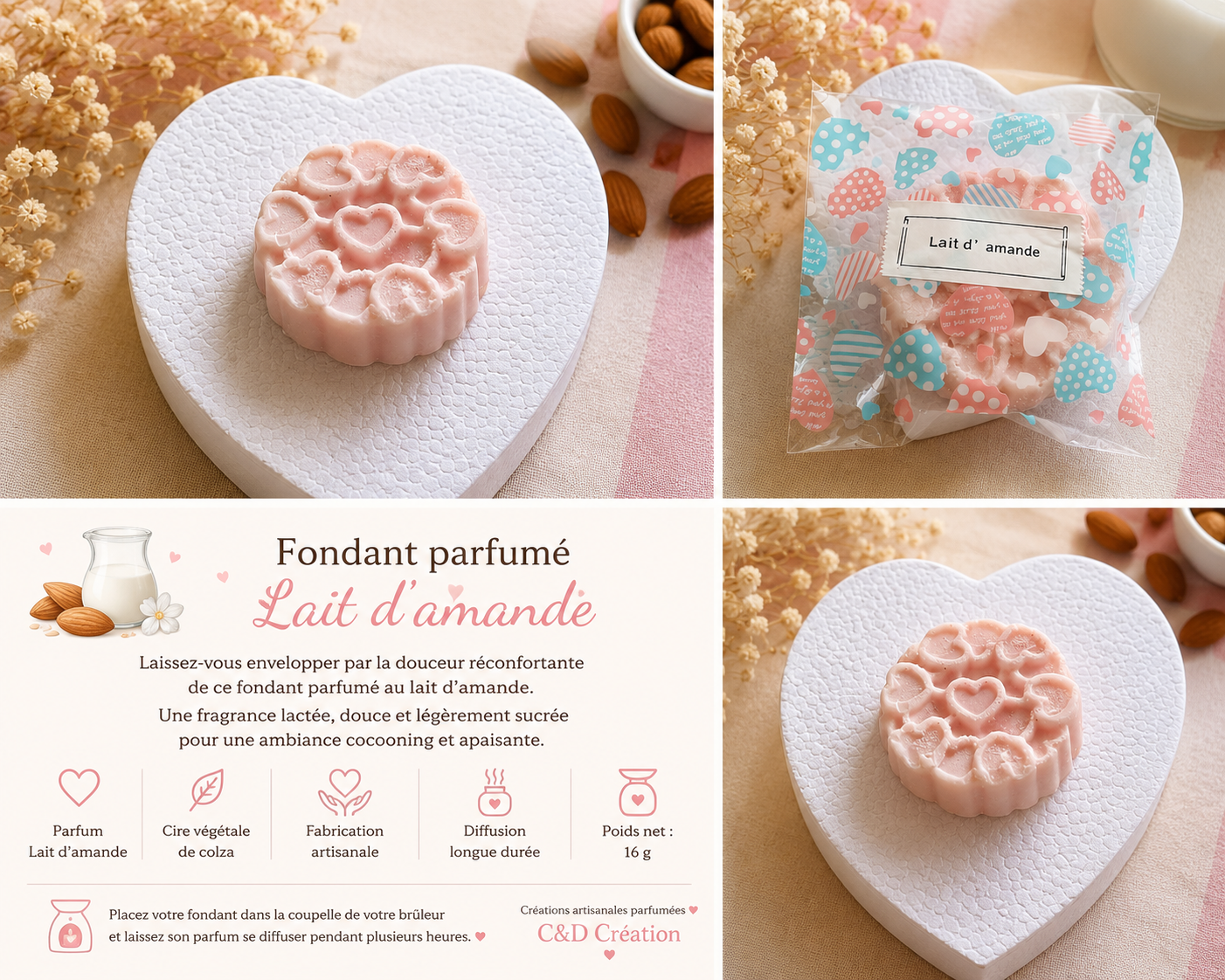 Fondant Parfumé Lait d’Amande – Douceur Gourmande