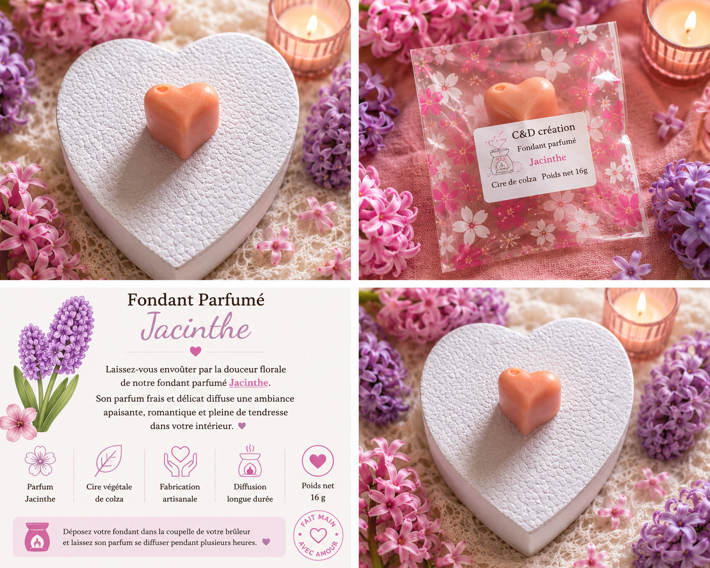 Fondant Parfumé Jacinthe – Cœur