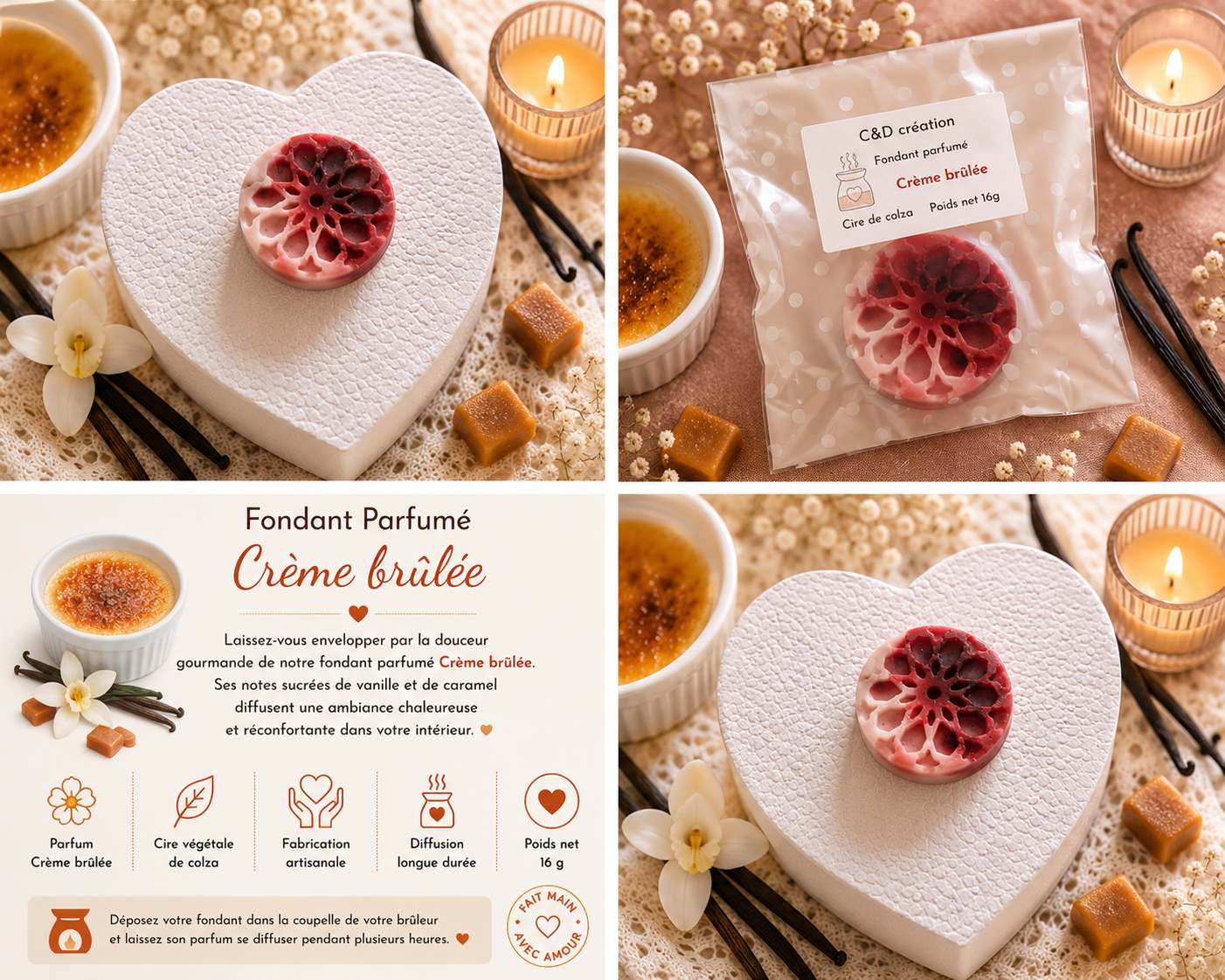 Fondant Parfumé Crème Brûlée