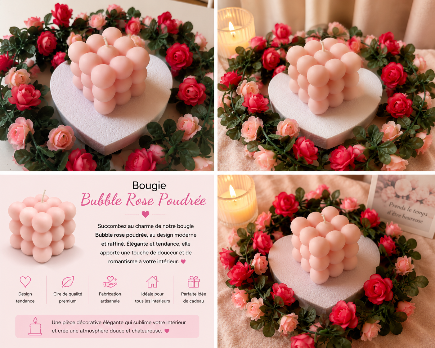 Bougie à bubble -caramel beurre salé