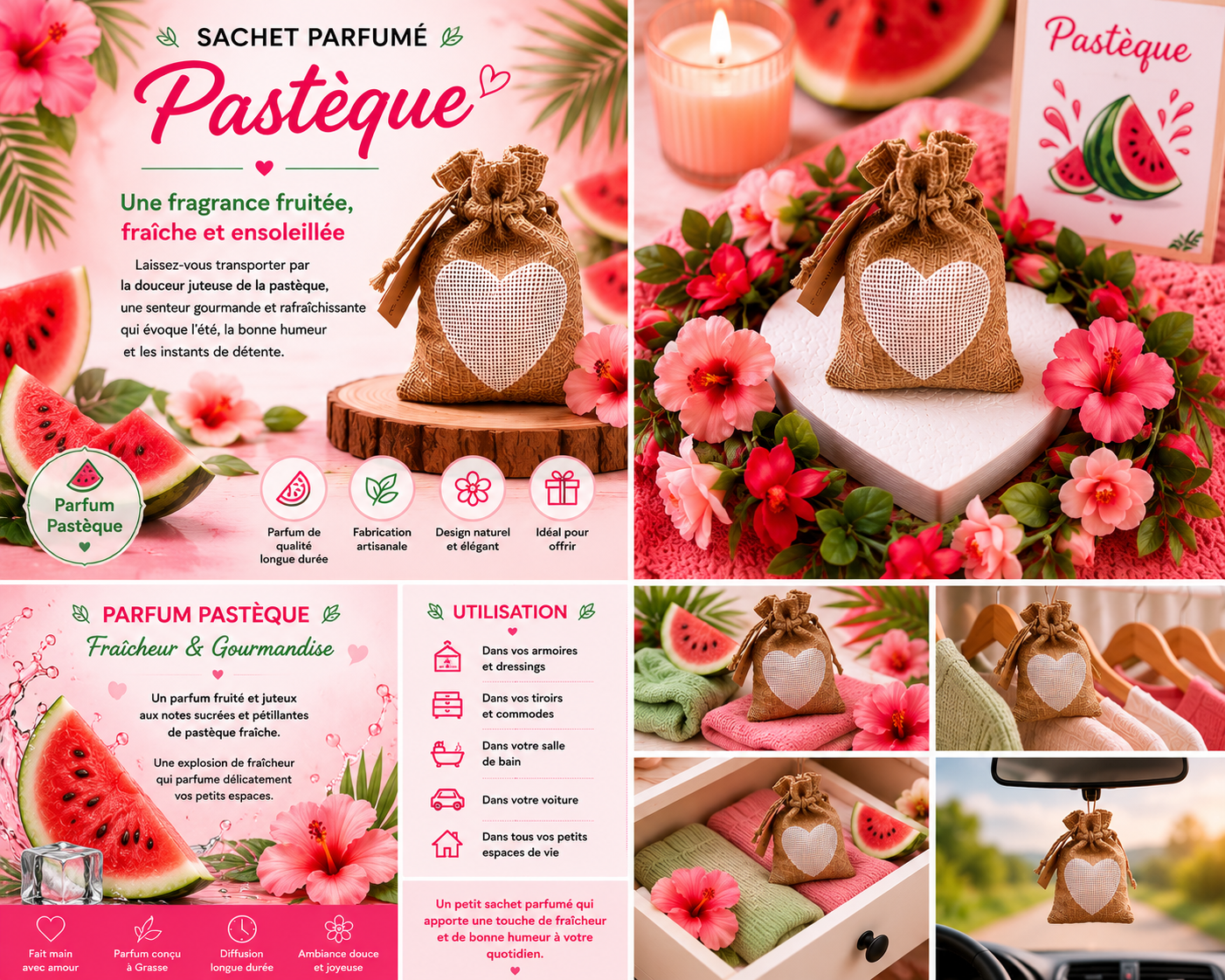 Sachet parfumé - pastèque